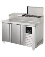  Sterling Pro SPPZ-135 Pizza Prep 2 Door Counter, 290 Ltrs + 8 x GN 1/4