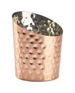 Copper Plated Hammered Angled Cone 11.6 x 9.5cm Ø