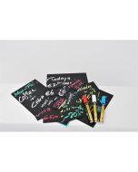 20 Black Price Tags A7 + 1 White Chalkmarker - Genware