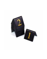 Black & Gold Restaurant / Pub / Cafe Table Numbers - 50x50mm - Set of 10 - Pick your numbers