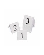 White Restaurant / Pub / Cafe Table Numbers - 50x50mm - Set of 10 - Pick your numbers