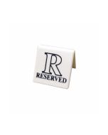 White Reserved Table Sign For Restaurants / Cafes / Pubs - Pack of 10