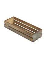 Wooden Crate Dark Rustic Finish 34 x 12 x 7cm - Genware