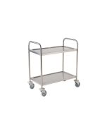 Fully Welded Stainless Steel  Trolley - 2 Shelves - Genware