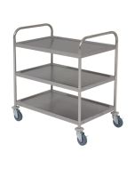 Fully Welded Stainless Steel  Trolley - 3 Shelves - Genware