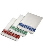 Linen Union Glass Cloth 51X76cm 5Pcs Mix Clrs - Genware