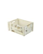 Wooden Crate White Wash Finish 41 x 30 x 18cm - Genware