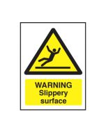 Warning slippery surface safety sign 150x200mm self-adhesive