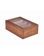 Acacia Wood Tea Box 30X20X10cm - Genware