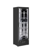 Sterling Pro SP110-BK Black Single Door Upright Bottle Cooler, 293 Litres